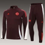 2024/2025 Bayern Munich Half-Pull Training Suit Dark Purple Football Shirt 1:1 Thai Quality