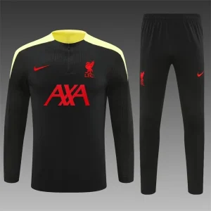 2024/2025 Liverpool Half-Pull Training Suit Yellow And Black Jersey 1:1 Thai Quality Set