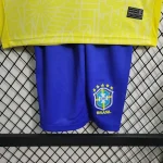 2024 Brazil Home Soccer Jersey 1:1 Thai Quality Kids Size