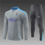 2024/2025 Tottenham Half-Pull Training Suit Light Grey Football Shirt 1:1 Thai Quality