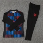 2024/2025 Barcelona Half-Pull Training Red And Blue Jersey Set  1:1 Thai Quality