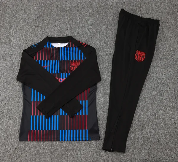 2024/2025 Barcelona Half-Pull Training Red And Blue Jersey Set  1:1 Thai Quality