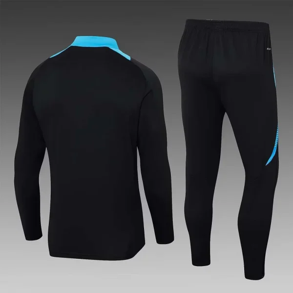 2024 Argentina Half-Pull Training Suit Black Football Shirt Set 1:1 Thai Quality