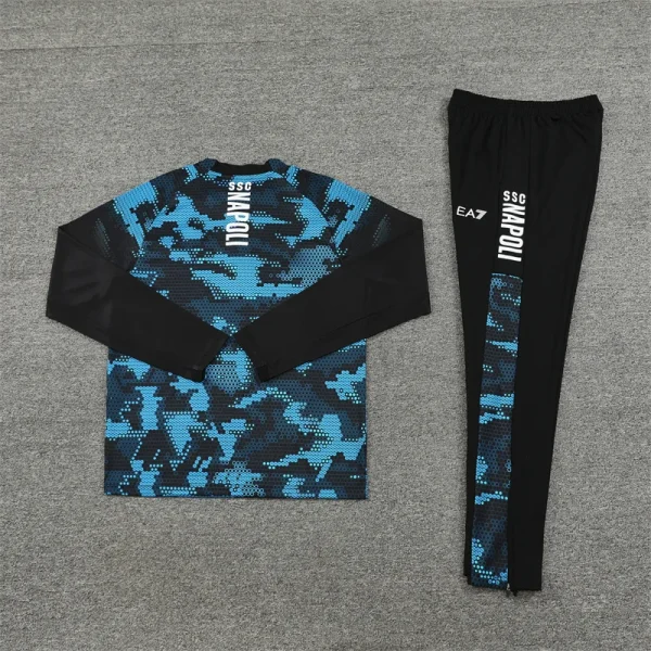 2024/2025 Napoli Half-Pull Training Suit Dark Blue football Jersey 1:1 Thai Quality