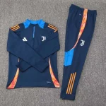 2024/2025 Juventus Half-Pull Training Suit Royal Blue  Football Shirt 1:1 Thai Quality