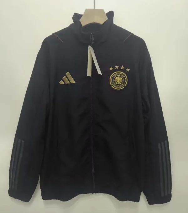 2025 Germany Windbreaker Black Football Shirt 1:1 Thai Quality