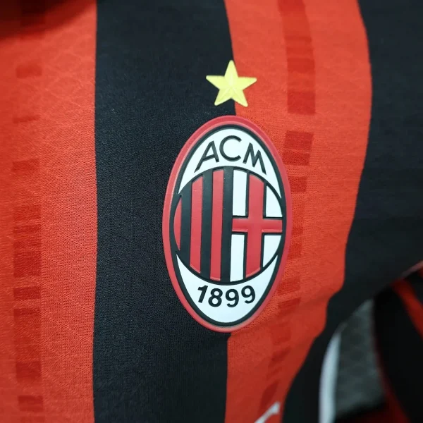 2024/2025 Player Version AC Milan Home Long Sleeve Football Shirt 1:1 Thai Quality