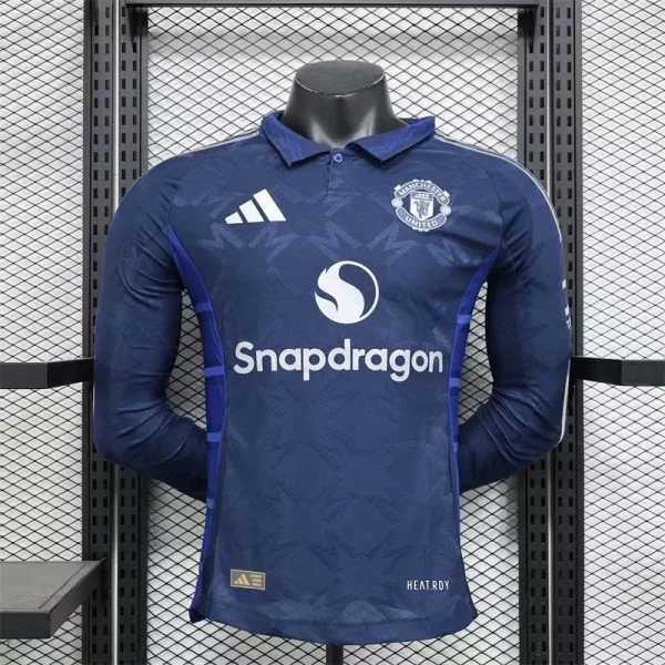 2024/2025 Player Version Manchester United Away Long Sleeve Football Shirt 1:1 Thai Quality