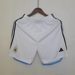 2022 FIFA World Cup Argentina National Team Jersey Home Shorts White