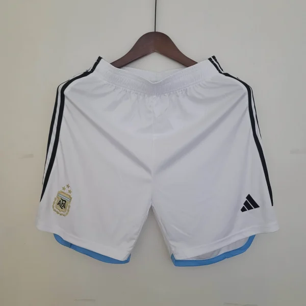 2022 FIFA World Cup Argentina National Team Jersey Home Shorts White