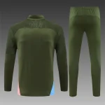 2024/2025 Manchester City Half-Pull Training Uniform Military Green Football shirt 1:1 Thai quality