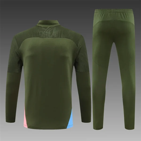 2024/2025 Manchester City Half-Pull Training Uniform Military Green Football shirt 1:1 Thai quality