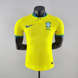 2022 FIFA World Cup Player Version Brazil Home Soccer Jersey