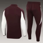 2024/2025 Bayern Munich Half-Pull Training Suit Dark Purple Football Shirt 1:1 Thai Quality