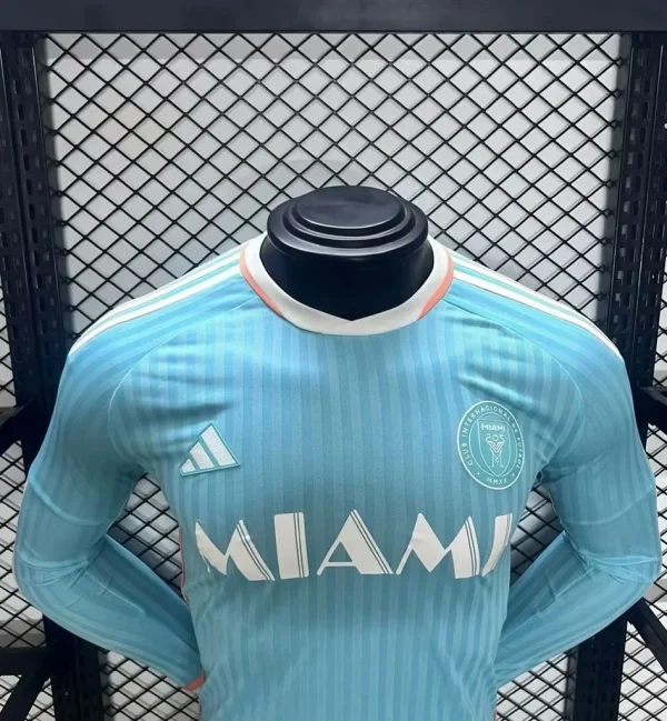 2024/2025 Player Version Inter Miami Third Away Long Sleeve Soccer Jersey 1:1 Thai Quality