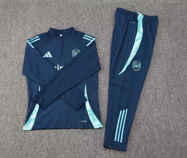 2024/2025 Arsenal Half-Pull Training Suit Royal Blue Football Shirt 1:1 Thai Quality