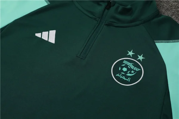 2023 Algeria National Team Half-Pull Training Suit Green Shirt