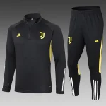 2023/2024 Juventus Half-Pull Training Suit Black Football Shirt 1:1 Thai Quality