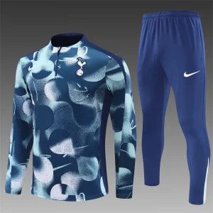 2024/2025 Tottenham Half-Pull Training Suit Royal Blue Football Shirt 1:1 Thai Quality
