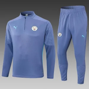 2024/2025 Manchester City Half-Pull Training Suit Gray football shirt 1:1 Thai quality