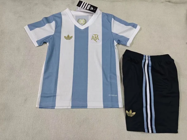 2024 Argentina National 50Th Anniversary Edition Soccer Jersey 1:1 Thai Quality Kids Size