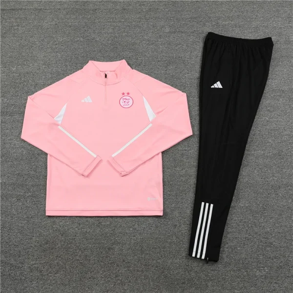 2023 Algeria National Team Half-Pull Training Suit Pink Shirt