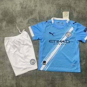 2025/2026 Manchester City Home Football Shirt 1:1 Thai Quality Kids Size