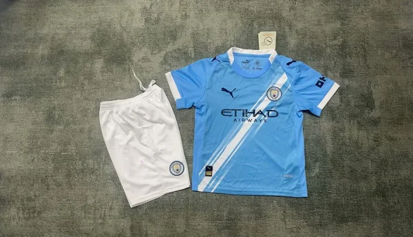 2025/2026 Manchester City Home Football Shirt 1:1 Thai Quality Kids Size