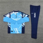 2024/2025 Napoli Pre-Match Half-Pull Training Suit  Blue football Jersey 1:1 Thai Quality