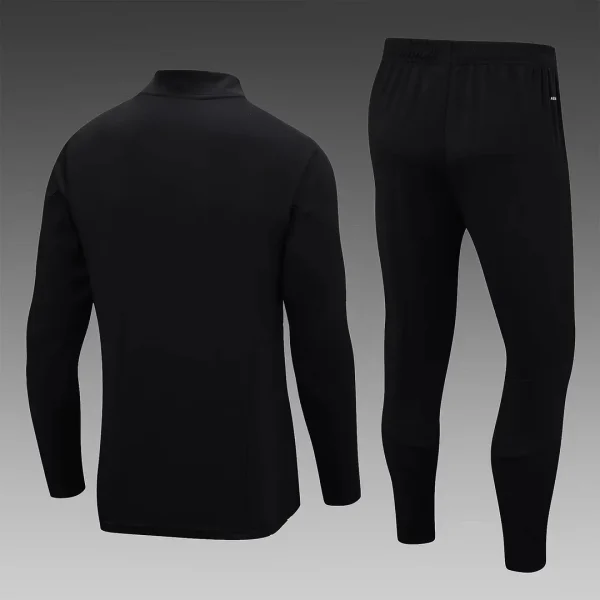 2023 Algeria National Team Half-Pull Training Suit Black Shirt