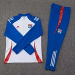 2024/2025 Lyon Half-Pull Training Suit White Football Shirt Set 1:1 Thai Quality