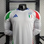 2024 Player Version Long Sleeve Italy Away Soccer Shirt 1:1 Thai Quality
