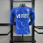 2024/2025 Player Version Chelsea Home  Long Sleeve Football Shirt 1:1 Thai Quality (with sponsor)
