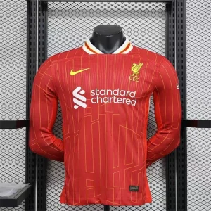 2024/2025 Player Version Liverpool Home Long Sleeve Soccer Jersey 1:1 Thai Quality