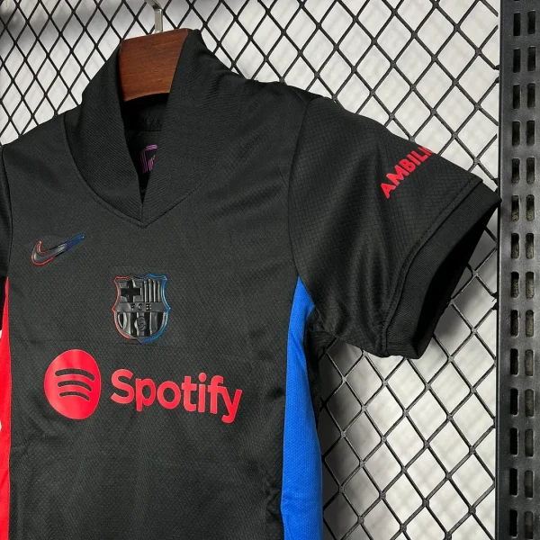 2024/2025 Barcelona Away Football Shirt 1:1 Thai Quality Kids Size (with sponsor)