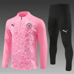 2024/2025 Manchester City Half-Pull Training Suit Pink football shirt 1:1 Thai quality