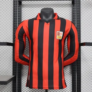 2024/2025 Player Version AC Milan 125th Anniversary Edition Red Long Sleeve Football Shirt 1:1 Thai Quality