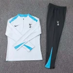 2024/2025 Tottenham Half-Pull Training Suit Light Gray Football Shirt 1:1 Thai Quality