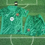 2024/2025 Barcelona Goalkeeper Green Football Shirt 1:1 Thai Quality Kids Size