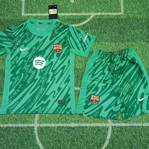 2024/2025 Barcelona Goalkeeper Green Football Shirt 1:1 Thai Quality Kids Size