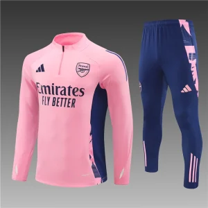 2024/2025 Arsenal Half-Pull Training Suit Pink  Football Shirt 1:1 Thai Quality