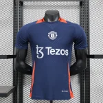 2024/2025  Player Version Manchester United Training Suit Dark Blue Football Shirt 1:1 Thai Quality
