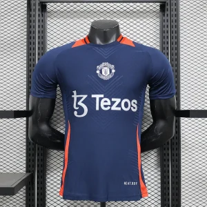 2024/2025  Player Version Manchester United Training Suit Dark Blue Football Shirt 1:1 Thai Quality