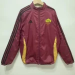 2024/2025 Roma Red Double-Sided Windbreaker Plaid Fabric Soccer Jersey 1:1 Thai Quality