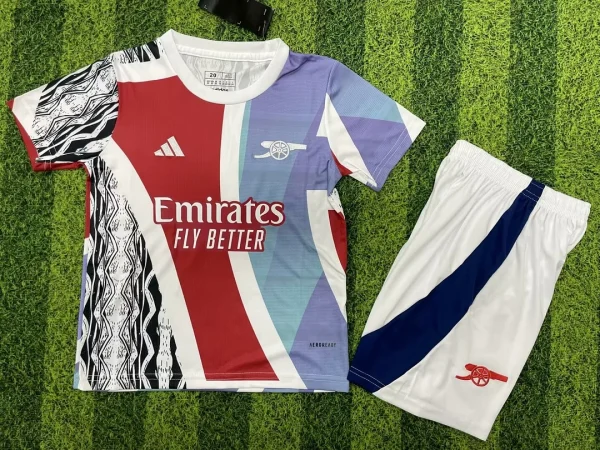 2024/2025 Arsenal Pre-Match Training Suit Football Shirt 1:1 Thai Quality Kids Size
