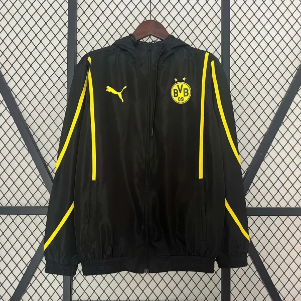 2024/2025 Dortmund Windbreaker Black Football Shirt 1:1 Thai Quality