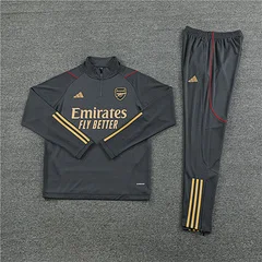 2023/2024 Arsenal Half-Pull Training Suit Dark Gray Football Shirt 1:1 Thai Quality