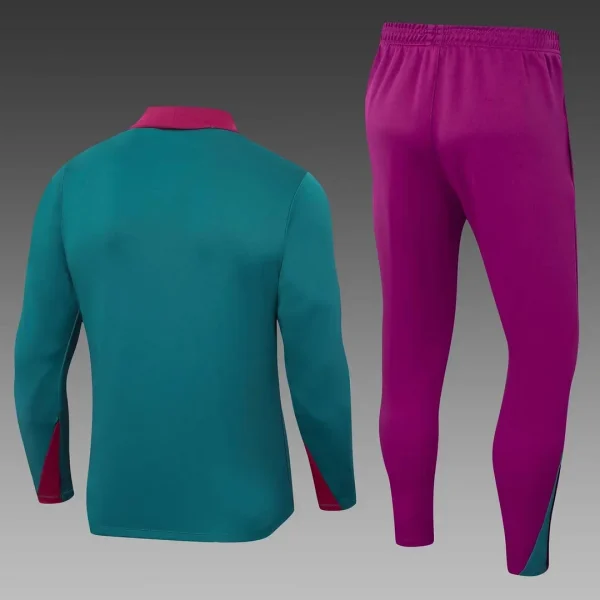 2024/2025 Psg Paris Saint-Germain Half-Pull Training Suit Blackish green Set 1:1 Thai Quality