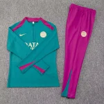 2024/2025 Psg Paris Saint-Germain Half-Pull Training Suit Blackish green Set 1:1 Thai Quality