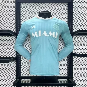 2024/2025 Player Version Inter Miami Third Away Long Sleeve Soccer Jersey 1:1 Thai Quality